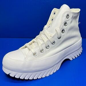 Converse Chuck Taylor All Star Lugged Hi-Top 2.0 Shoes in All White Canvas